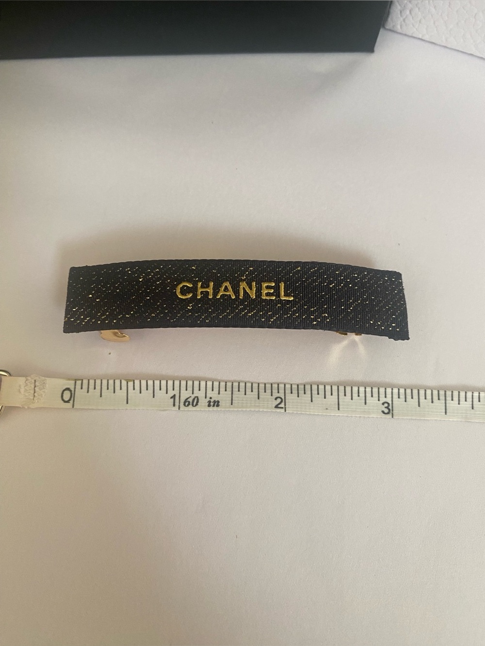 Chanel Ribbon Black French Hair Barrette - Picture 5 of 5